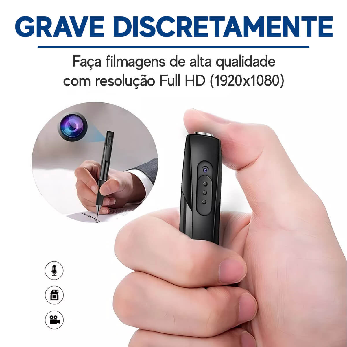 Grave Discretamente com a Caneta Espia