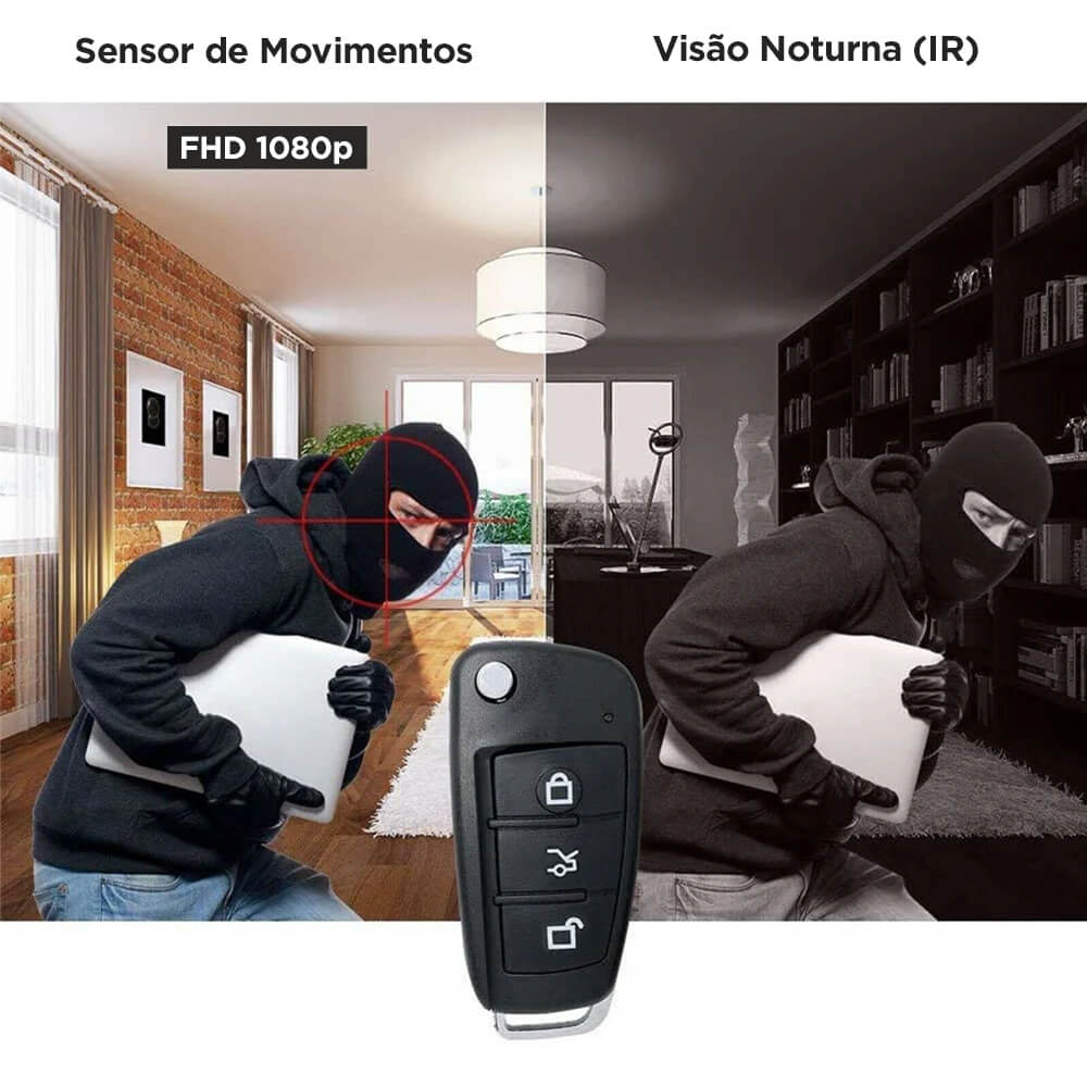 recurso visao noturna e sensor de presença camera espia
