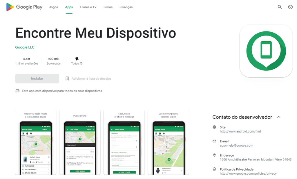 google encontre meu dispositivo 1024x620 1 - Como Clonar Celular da Namorada?